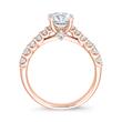 Ladies engagement ring in rose gold with diamonds