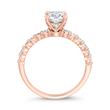 Engravable lab grown diamond ring in rose gold