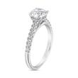 Engagement ring with diamonds in white gold or platinum