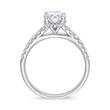 Engagement ring with diamonds in white gold or platinum