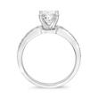 Milgrain ring with diamonds in white gold or platinum