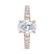 Lab grown rose gold diamond ring for women