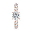 Diamond ring in rose gold for ladies, engravable