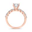 Diamond ring in rose gold for ladies, engravable