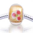 Glass Bead With Sterling Sterling Silver Socket