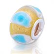 Glass bead with sterling sterling silver socket