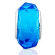 Blauer Glas Bead mit 925 Silber Fassung