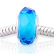 Blauer Glas Bead mit 925 Silber Fassung