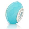 Blue synthetic moonstone bead