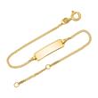 14 karaat gouden armband: ID armband goud 14cm