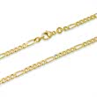 8 karaat gouden armband: figaro armband goud 19cm