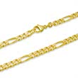 8 karaat gouden armband: figaro armband goud 19cm