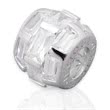 Modern silver bead: Sterling silver bead zirconia