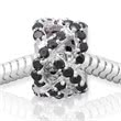 Exclusive silver bead: Sterling silver bead zirconia