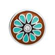 Button enamel flower pattern zirconia