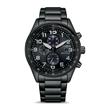 Men's stainless steel solar watch, IP black