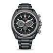 Men's wristwatch with eco drive, stainless steel, anthracite