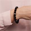 Onyx Pearl Bracelet For Charms Stretchable 18-23cm