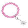 Charm Armband mit Perlen rosa 15,5 bis 19,5cm