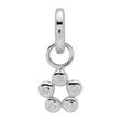 Sterling silver clip charm with zirconia