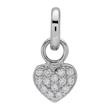 Sterling silver clipcharm with zirconia