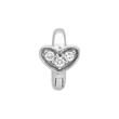 Sterling silver clip charm with zirconia