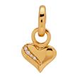 Goldplated sterling silver clipcharm with zirconia