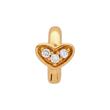 Gold plated sterling silver clip charm with zirconia