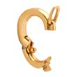 Gold plated sterling silver clip charm with zirconia