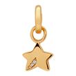 Gold Plated Sterling Silver Clip Charm With Zirconia