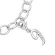 Silver charm with carbine for wrap bracelets