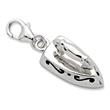 Sterling silver iron charm for wrap bracelets