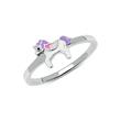 Anillo de unicornio para niña de plata 925