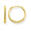 Gold plated sterling silver hoops by thomas sabo