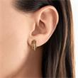 Gold-plated sterling silver hoop earrings for ladies