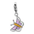 Charm Edelstahl bunter Schmetterling