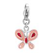 Stainless Steel Charm Colorful Butterfly