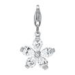 Stainless Steel Charm Blossom With Zirconia To Collect
