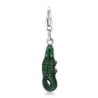 Charm pendant made of stainless steel green crocodile