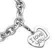 Double Charm Pendant Stainless Steel Heart