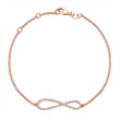 Bracelet 18ct rose gold 57 diamonds 0,16ct