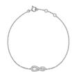 Bracelet 14ct white gold 8 diamonds 0,024ct