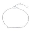 Pulsera 14 quilates oro blanco 14 diamantes