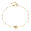 Bracelet Heart Of 14ct Gold With Diamonds