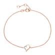 14k roségouden hart armband met Diamanten