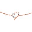Heart Bracelet In 14ct Rose Gold With Diamonds