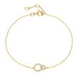 14ct gold bracelet circle design with diamonds