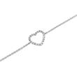 Ladies bracelet heart in 14ct white gold with diamonds