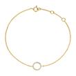 Bracelet circle for ladies in 14ct gold with diamonds