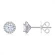 Round diamond earrings 18ct white gold 0,88ct